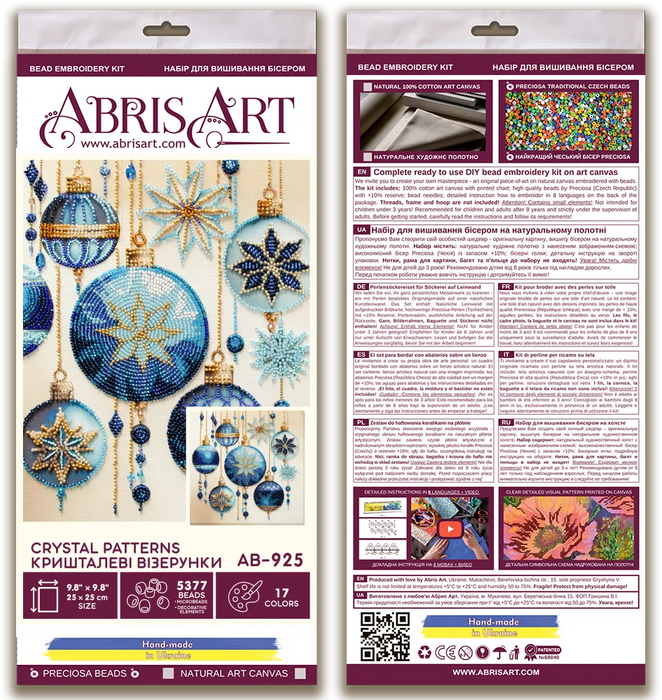 Bead Embroidery Kit - Crystal patterns AB-925