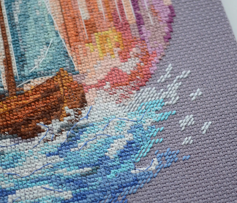 Cross-stitch kit - On the waves of adventure AH-231