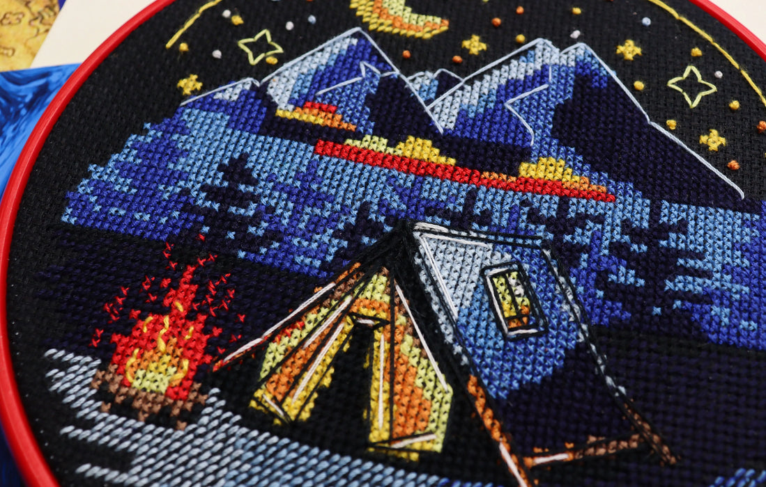 Cross-stitch kit Around the campfire AHM-074