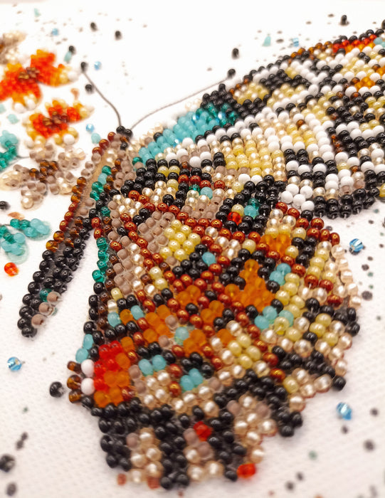 Mini Bead embroidery kit - Tigre wings