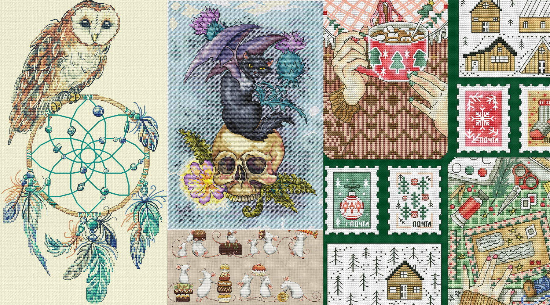 DIY Embroidery Organizer Kit birds, Cross Stitch Kit, Floss Holder, Plywood  Sewing Organizer 