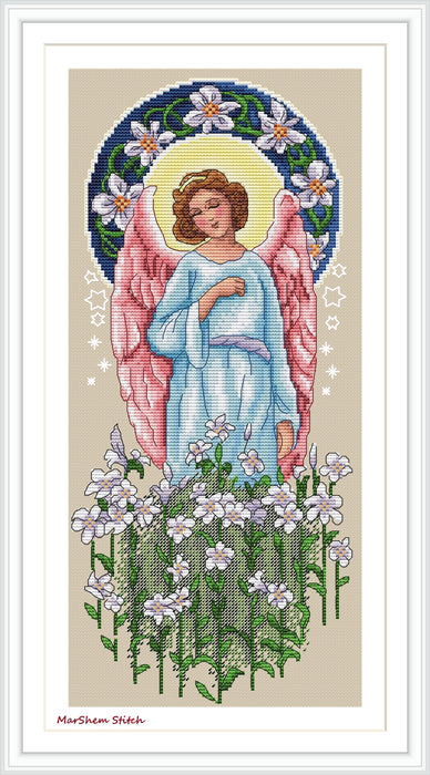 Angel of Art Nouveau - PDF Cross Stitch Pattern
