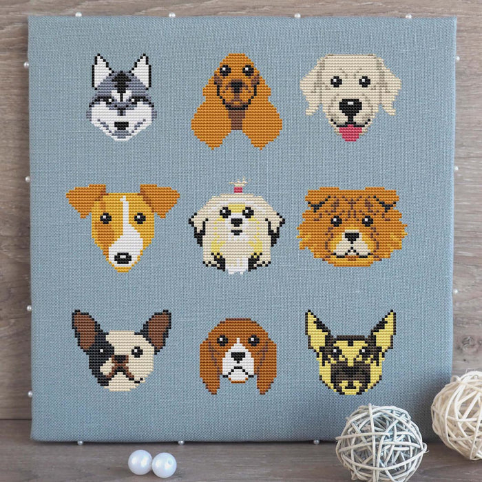 Nine Dog Breeds 2 - PDF Cross Stitch Pattern