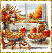Apple Pie Window - PDF Cross Stitch Pattern