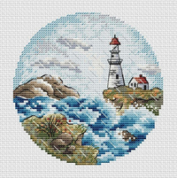 A Rainy Lighthouse - PDF Cross Stitch Pattern