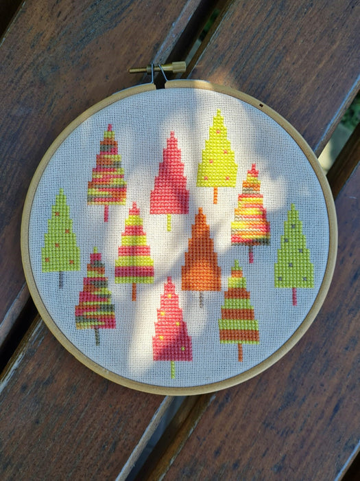 Autumn trees - PDF Cross Stitch Pattern