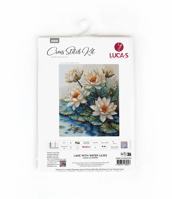 Lake With Water Lilies B7039L Counted Cross-Stitch Kit