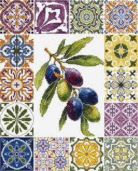 Olive Palette of the Mediterranean B7050L Counted Cross-Stitch Kit