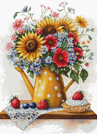 Summer Flowers  B7052L Counted Cross-Stitch Kit