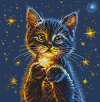 Kitten's Secret Stars BC8116 Counted Cross Stitch Kit