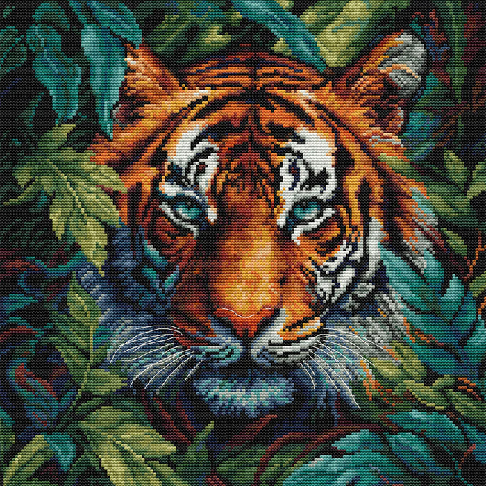 Tiger of the Jungle BU5048L Counted Cross-Stitch Kit