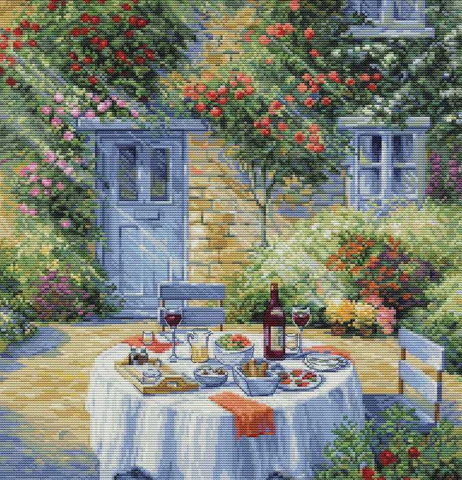 Romantic Garden BU5055L Counted Cross-Stitch Kit