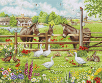 Donkeys' Yard  BU5087L Counted Cross-Stitch Kit