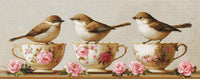 Three Dainty Birds BU5092L Counted Cross-Stitch Kit