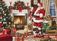 Santa Interior BU5100L Counted Cross-Stitch Kit