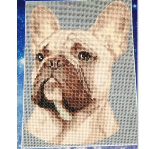 Tan fawn french bulldog - PDF Cross Stitch Pattern