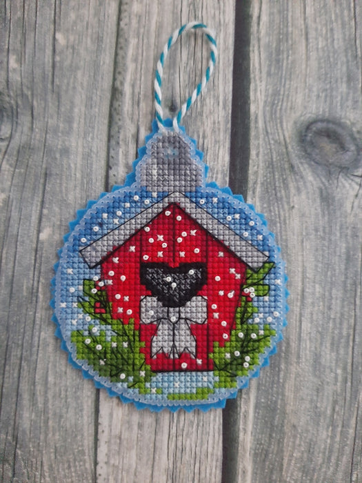 Christmas Ball. Birdhouse - PDF Cross Stitch Pattern