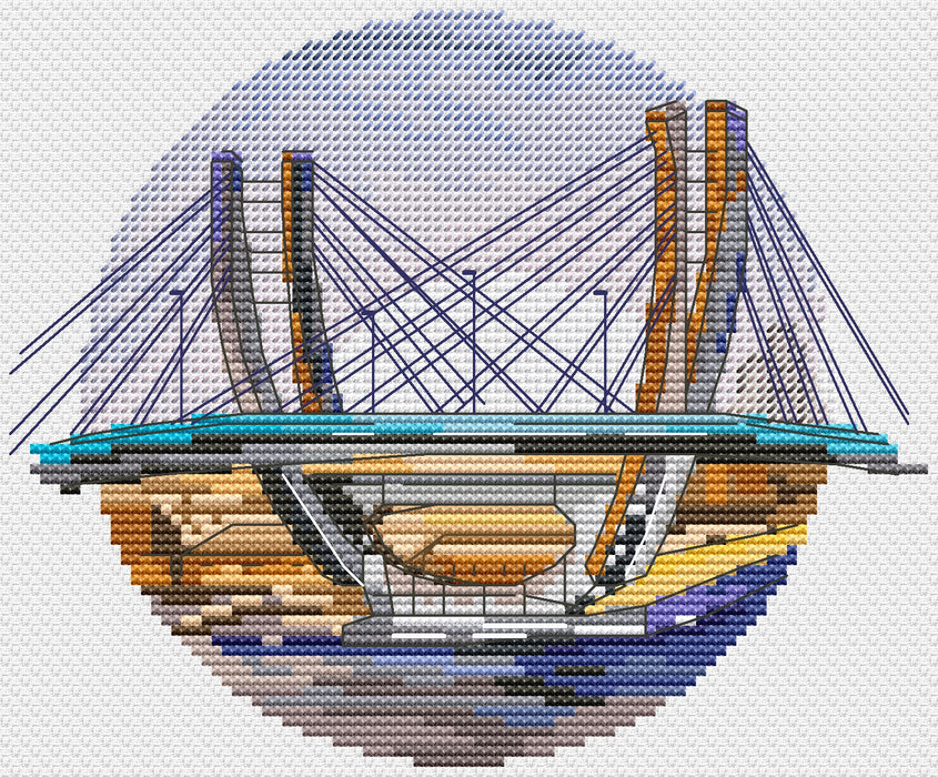 Betancourt Bridge - PDF Cross Stitch Pattern