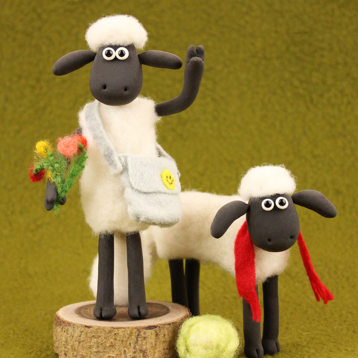 Felting Kit - Aardman Shaun the Sheep - on four legs Needle Felt Kit