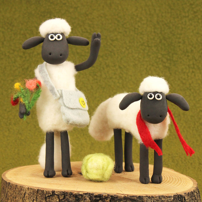 Felting Kit - Aardman Shaun the Sheep - on four legs Needle Felt Kit