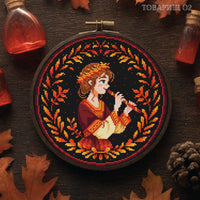 Fall Girl - PDF Cross Stitch Pattern