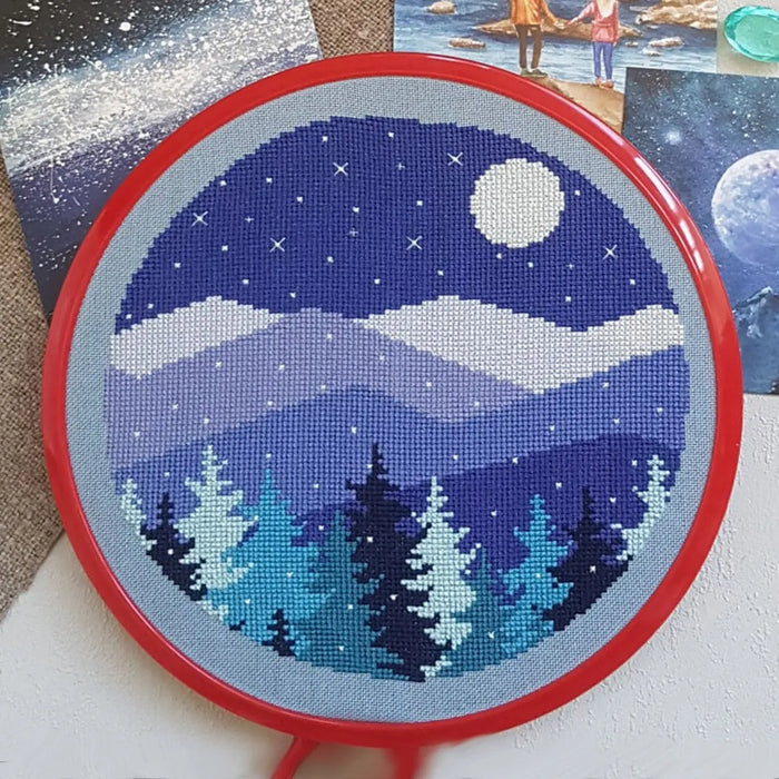 Round Landscapes. Landscape 2 - PDF Cross Stitch Pattern