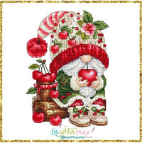 Cherry Gnome - PDF Cross Stitch Pattern