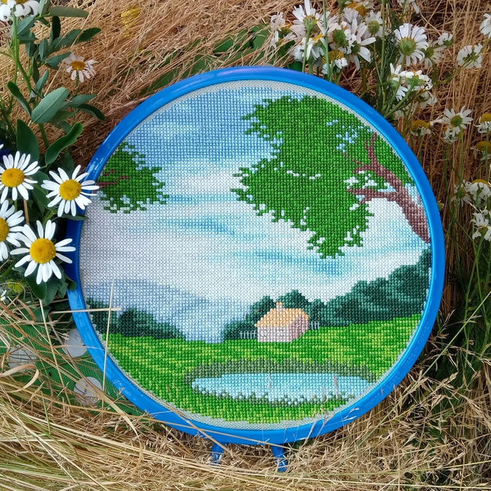 Round Landscapes. Landscape 25 - PDF Cross Stitch Pattern