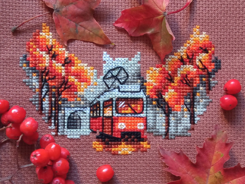 Autumn Tram - PDF Cross Stitch Pattern