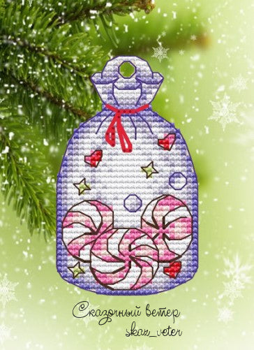 Candy Sack (violet) - PDF Cross Stitch Pattern