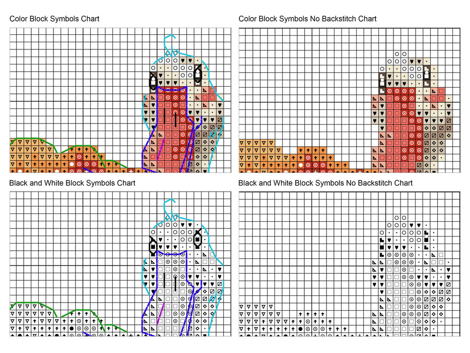 Girl and Goose - PDF Cross Stitch Pattern