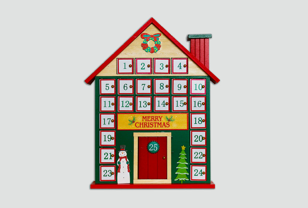 Christmas Cottage Wooden Advent Calendar Wizardi F07M6-17