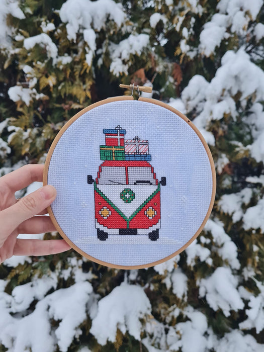 Christmas bus - PDF Cross Stitch Pattern