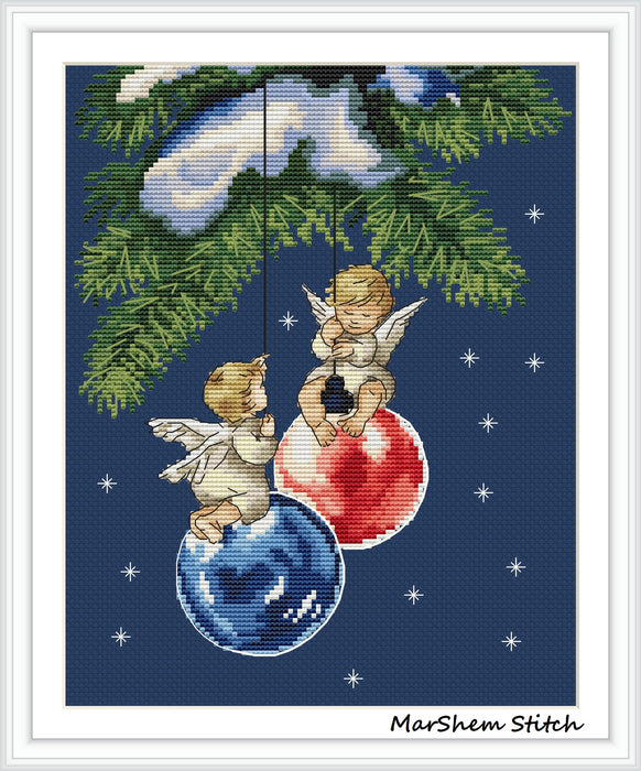 Christmas Tree Angels - PDF Cross Stitch Pattern