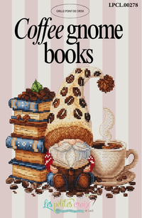 Coffee Book Gnome - PDF Cross Stitch Pattern