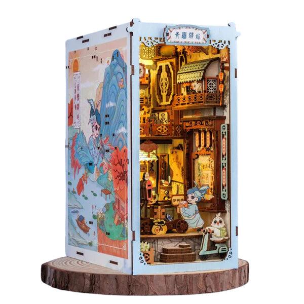 Book Nook Wizardi Miniature - Azure Phoenix Lodge Roombox Kit