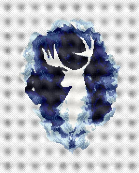 Mystical Deer - PDF Cross Stitch Pattern