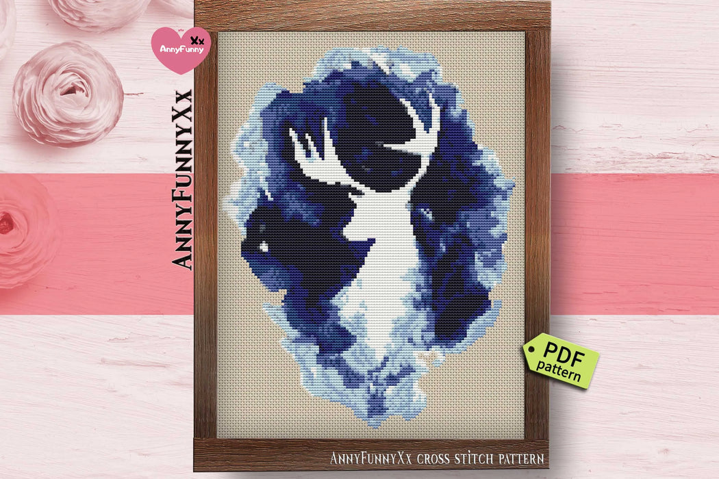 Mystical Deer - PDF Cross Stitch Pattern