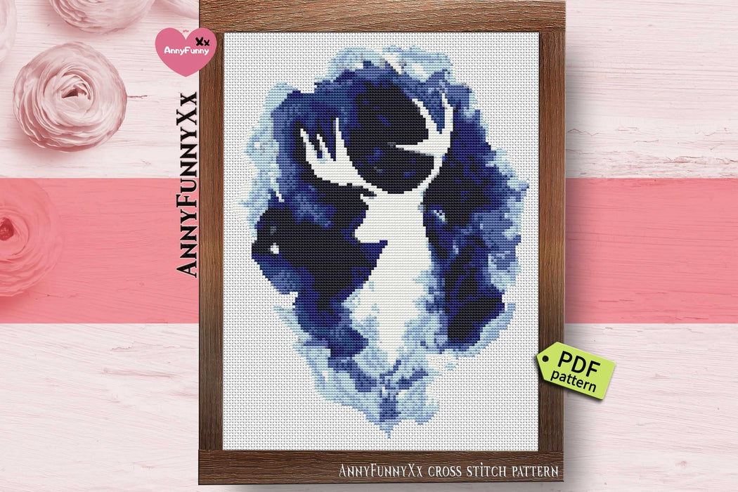 Mystical Deer - PDF Cross Stitch Pattern