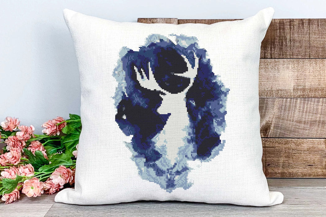 Mystical Deer - PDF Cross Stitch Pattern