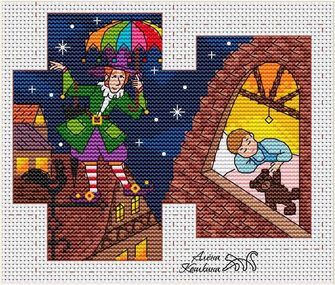 Ole Lukoje - PDF Cross Stitch Pattern