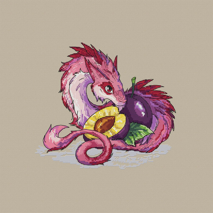 Plum dragonet - PDF Cross Stitch Pattern