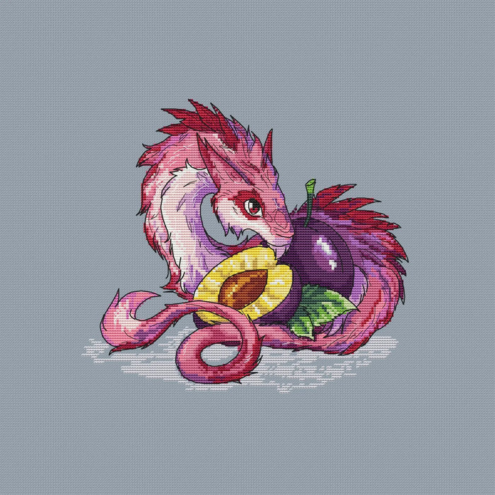 Plum dragonet - PDF Cross Stitch Pattern