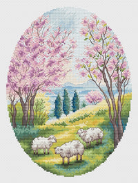 Spring Sheep - PDF Cross Stitch Pattern