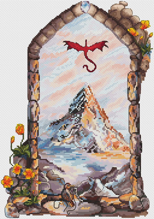 Erebor - lonely mountain  - PDF Cross Stitch Pattern