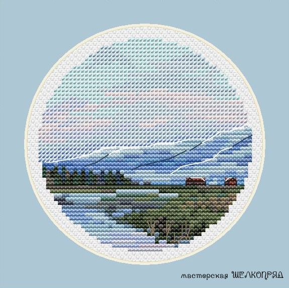 Evening in the mountains - PDF Cross Stitch Pattern