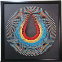 String Art DIY Kit - Teardrop. Wizardi Geometry Nail Painting F07-M12-2-DHGG29214