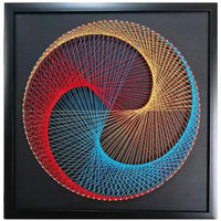 String Art DIY Kit - Spiraling Colors. Wizardi Geometry Nail Painting F07-M12-2-DHGG29215