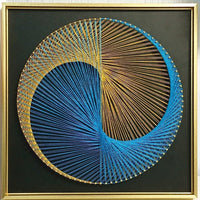 String Art DIY Kit - Yin-Yang. Wizardi Geometry Nail Painting F07-M12-2-DHGG29299