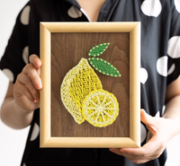 String Art DIY Kit - Lemon. Wizardi Craft Kit F07-M12-3-DH9007